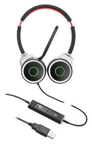 VBET Dwuuszny przewodowy zestaw słuchawkowy VTX200-D USB