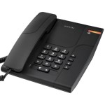 Alcatel Temporis 180, analogowy telefon przewodowy, czarny
