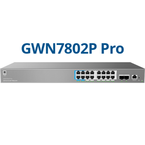 Grandstream GWN 7802P PRO POE 16GE 2xSFP zarządzalny switch L2++