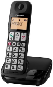 Panasonic KX-TGE110PDB, cyfrowy telefon bezprzewodowy z dużymi przyciskami
